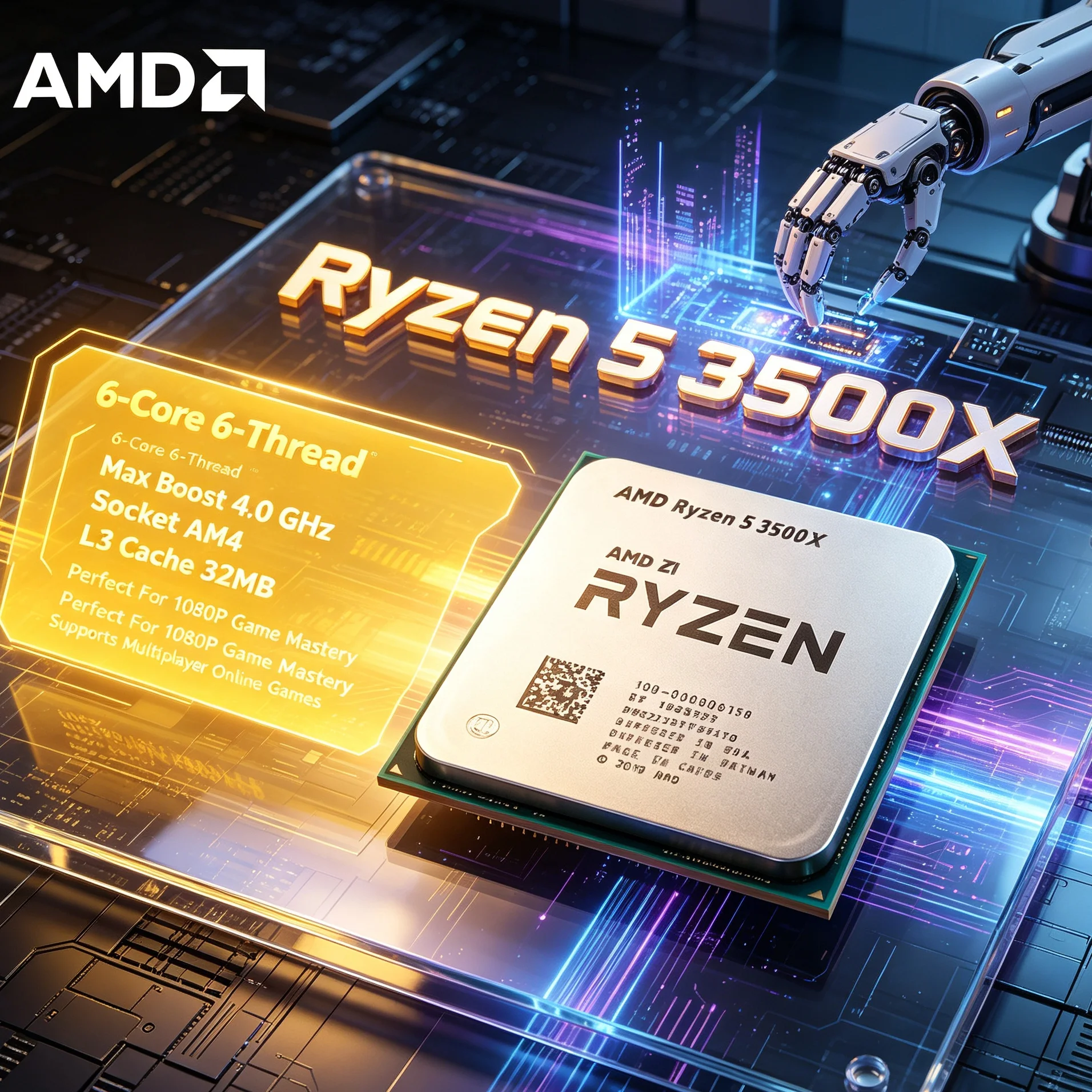 Pc Gaming Mid Range - Prosesor AMD Ryzen 5 3500X 3.6GHz