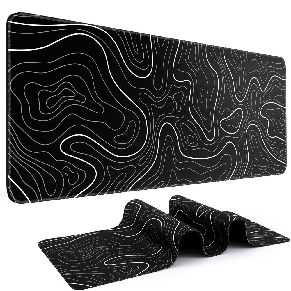 Gaming Desk Mat - Alas Mouse Gaming Profesional Bentuk Topografi