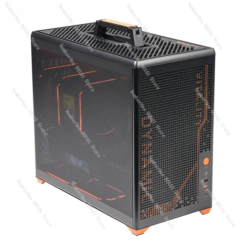 Pc Gaming Liquid - Casing PC Gaming MATX Mesh Portabel,
