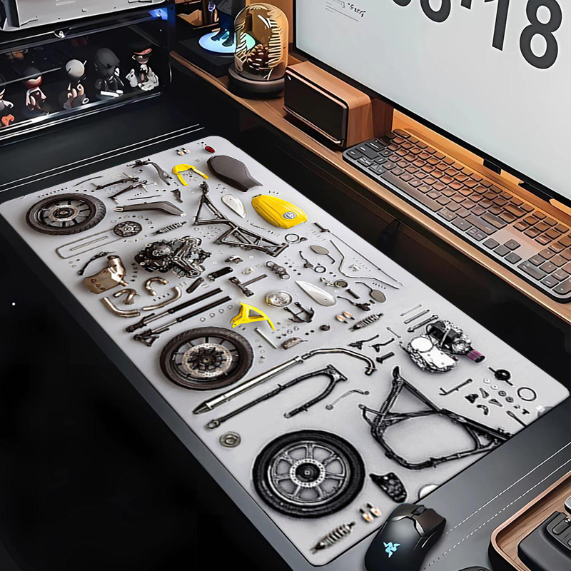 Gaming Desk Mat - Diagram Pembongkaran Alas Mouse Karet Alas