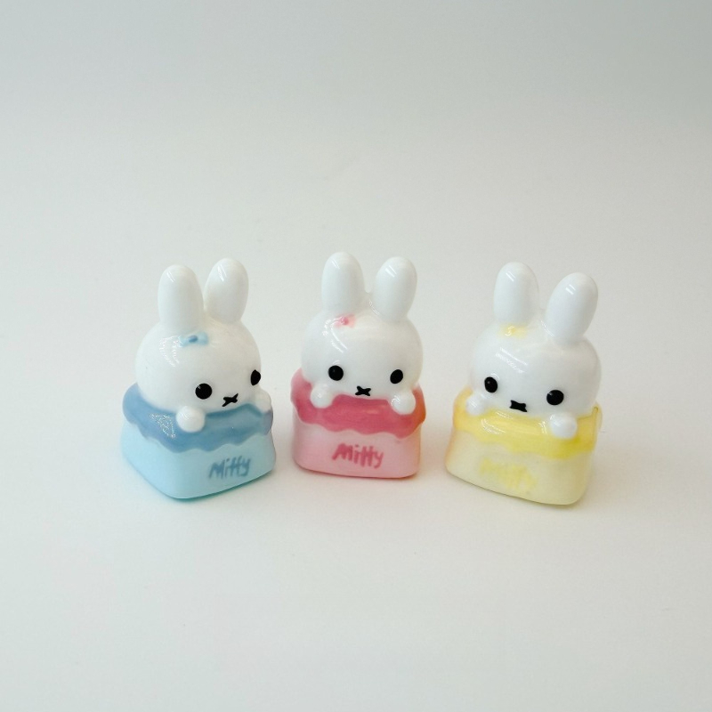 Custom Keycaps - Keycaps Kelinci Kartun Anime Miffy Kawaii,