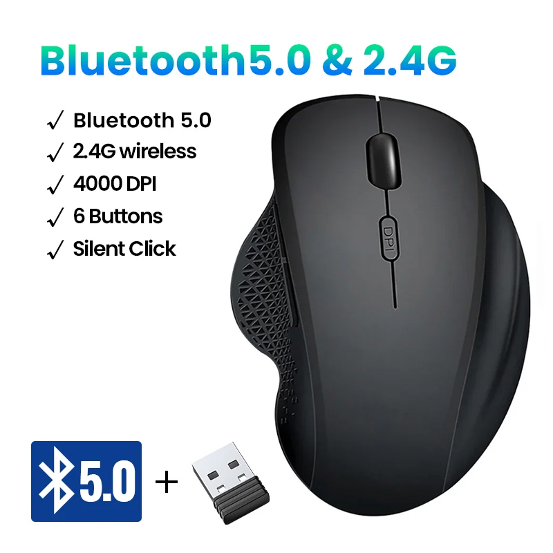 Pc Gaming Gta 6 - Mouse Bluetooth nirkabel, dapat diisi ulang