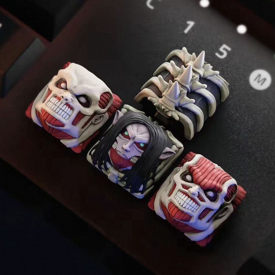 Custom Keycaps - Set Keycap Bermerek Attack On Titan