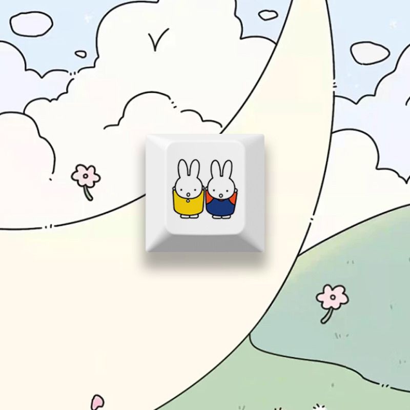 Keycap kelinci Miffy baru, kar - Custom Keycaps ulasan dan harga