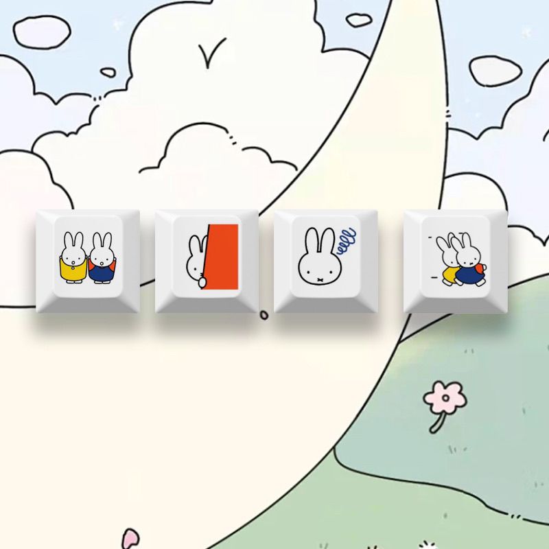 Keycap kelinci Miffy baru, kar - Custom Keycaps ulasan dan harga