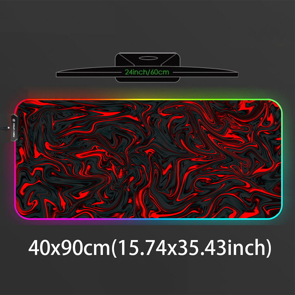 Mousepad RGB Mouse Pad Merah d - Pc Gaming Liquid ulasan dan harga