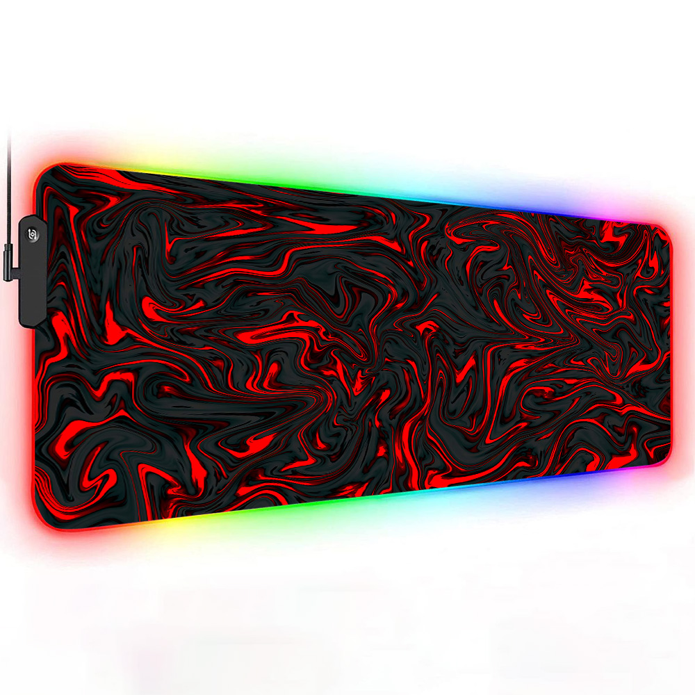 Mousepad RGB Mouse Pad Merah d - Pc Gaming Liquid ulasan dan harga