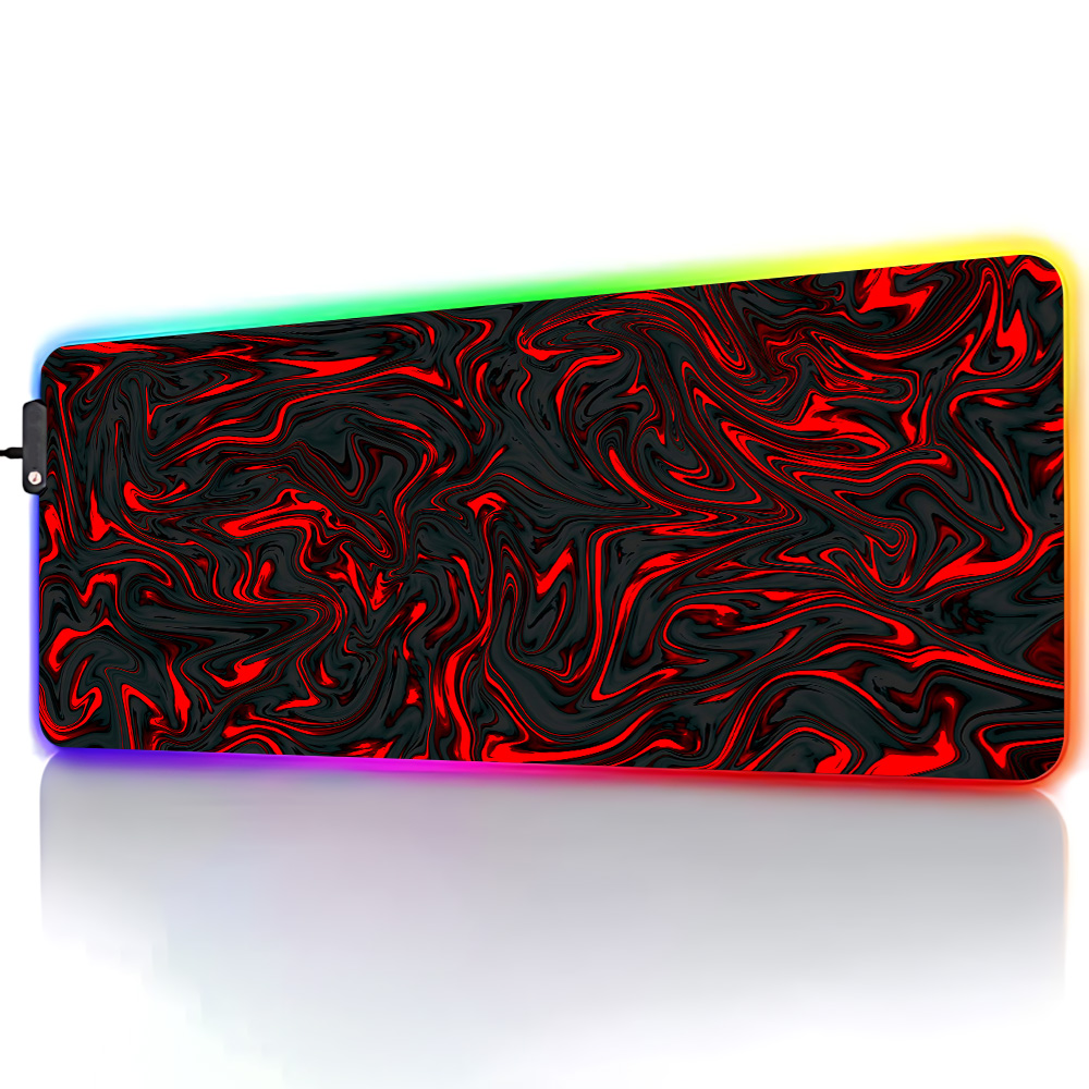 Mousepad RGB Mouse Pad Merah d - Pc Gaming Liquid ulasan dan harga
