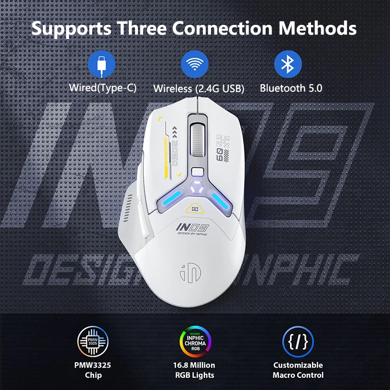 INPHIC IN9 Mouse Gaming Nirkab - Pc Gaming Gta 6 ulasan dan harga
