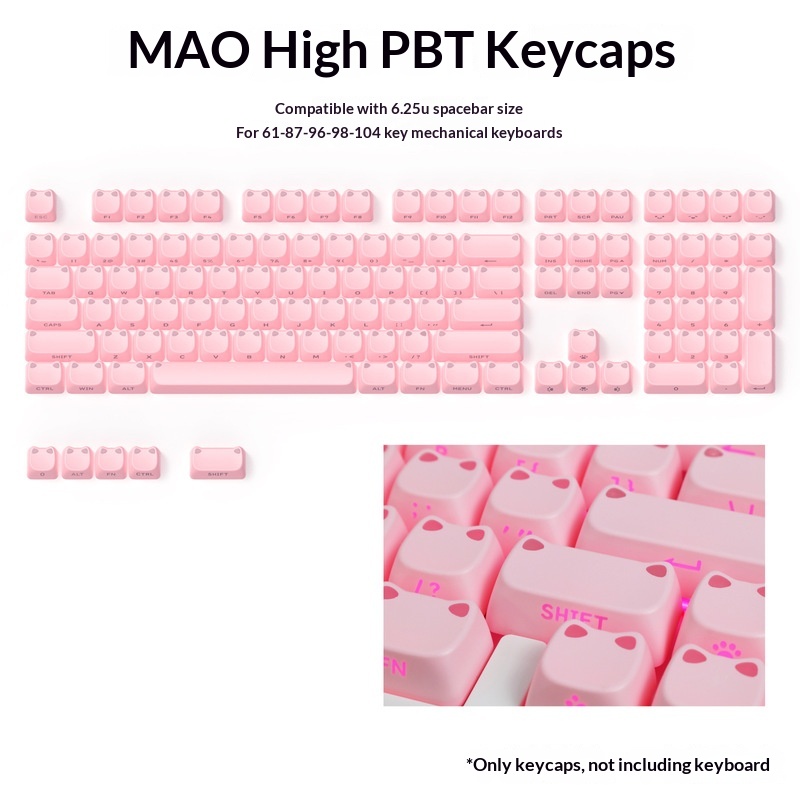 113 Key MAO Keycaps Transparan - Custom Keycaps ulasan dan harga