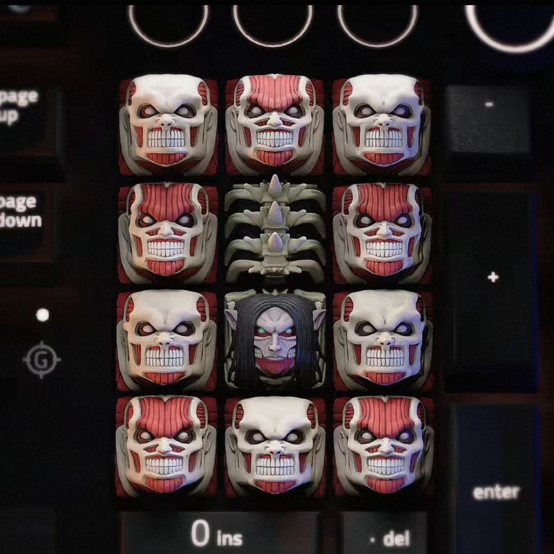 Set Keycap Bermerek Attack On  - Custom Keycaps ulasan dan harga