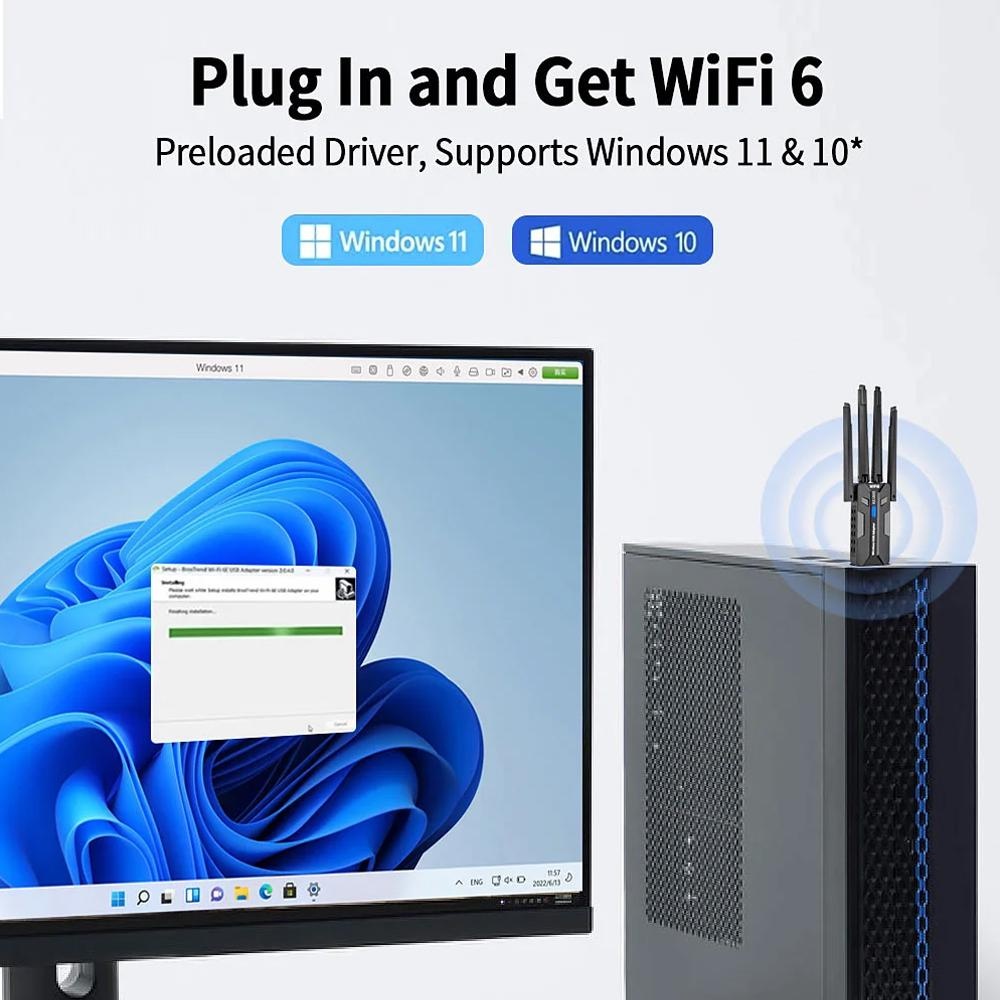Adaptor WiFi 6 USB 3 0 1800 Mb - Pc Gaming Gta 6 ulasan dan harga