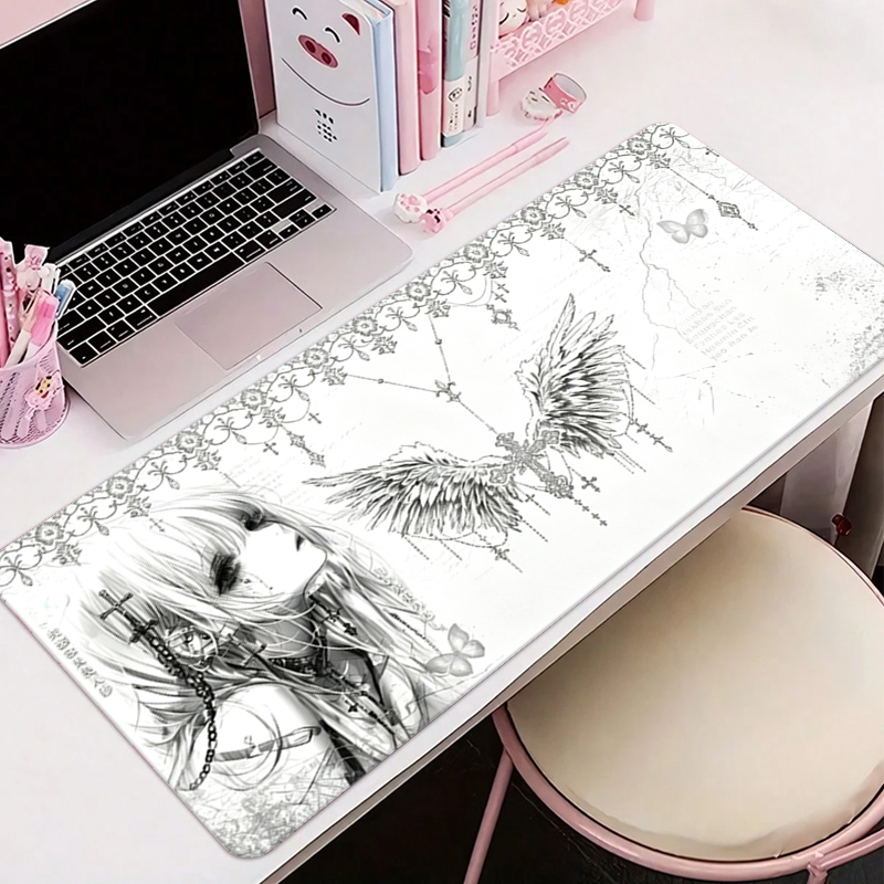 Alas Mouse Kulit Hitam Putih E - Gaming Desk Mat ulasan dan harga
