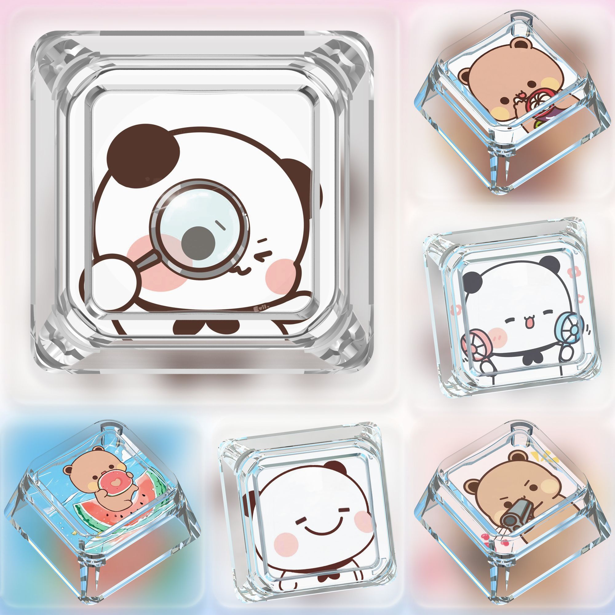 Set Keycap Bubu Dudu Lucu ABS  - Custom Keycaps ulasan dan harga